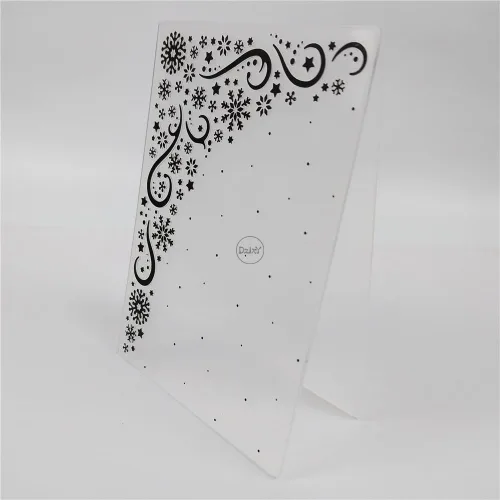 Miniatura 4 de DzIxY Carpetas de plástico en relieve de copo de nieve de Navidad para suministros de fabricación de tarjetas, plantillas de álbum de recortes 3D