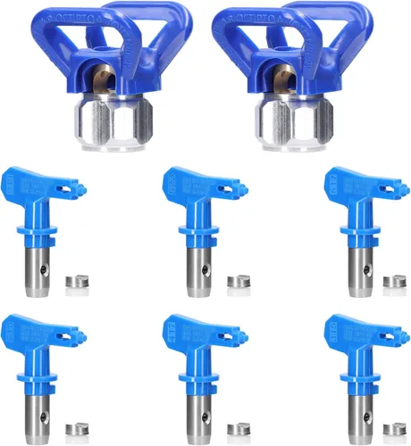 Miniatura 9 de Puntas de pulverización para pulverizador sin aire, puntas de pulverización reversibles sin aire de Geevorks 6 piezas con 2 piezas de asientos
