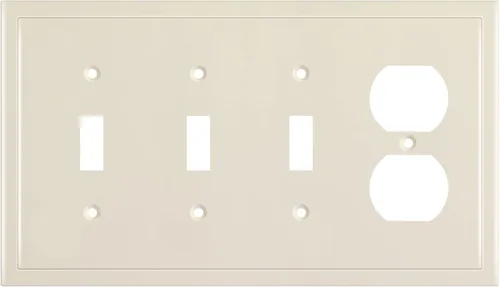 Miniatura 78 de Henne Bery Placa decorativa de pared con borde moderno, tapa de tomacorriente para cubrir enchufe, aleación de zinc maciza duradera