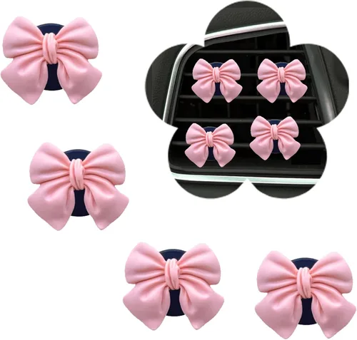 Miniatura 13 de Clips de ventilación para ambientador de auto con flores de margarita, 4 piezas de lindos accesorios para auto para mujeres, decoración femenina