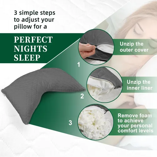 Miniatura 3 de CHxxy Almohada para dormir de lado para el alivio del cuello y los hombros, diseño ergonómico, almohada de firmeza media, almohadas de tamaño queen