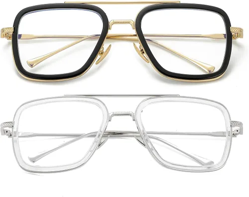 Miniatura 15 de Gafas de bloqueo de luz azul estilo Tony Stark para hombres y mujeres, gafas de juegos de computadora de Iron Man y Spider-Man