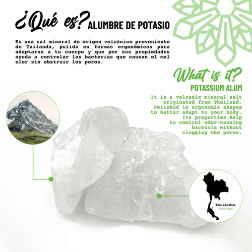 Miniatura 5 de Vital Green Crystal Potassium Alum Desodorante con Aloe Vera – Desodorante mineral sin perfume para pieles sensibles – 3.53 oz / 100 g (3 unidades)