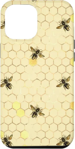 Miniatura 25 de Funda con estampado floral de abeja para iPhone 16 color amarillo miel