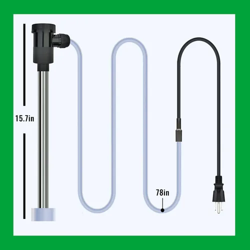 Miniatura 4 de Calentador de agua de inmersión de 1500 W para bañera de hidromasaje y piscina, calentador eléctrico portátil totalmente sumergible con apagado