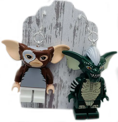 Miniatura 2 de compatible with The Gremlins Gizmo Stripe Earrings STERLING SILVER Hooks Gremlin Jewelry