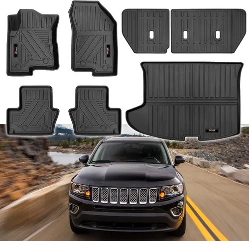para alfombrillas de piso y forro de carga y alfombrillas de respaldo de 2007-2016 Jeep Compass/Patriot 2007-2012 Dodge Caliber. Juego de