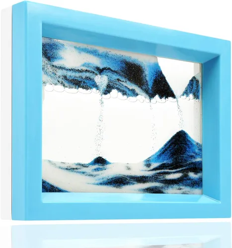Miniatura 10 de Arte de Arena en Movimiento Líquido Burbujeador de Movimiento Imagen de Arte de Arena Fluida de Escritorio Juguete Sensorial Calmante Fidget ¡Votado