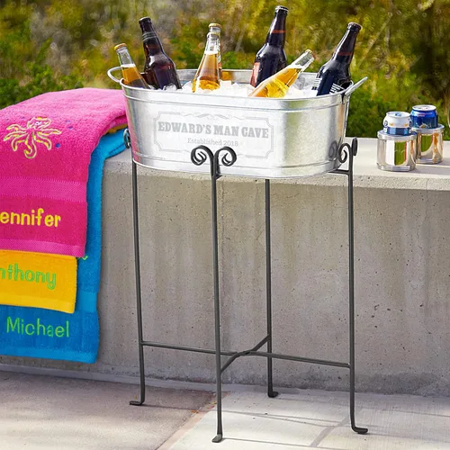 Miniatura 5 de Let's Make Memories Crea tu propia bañera de bebidas personalizada con soporte, tina de bebidas personalizada, esencial de entretenimiento único