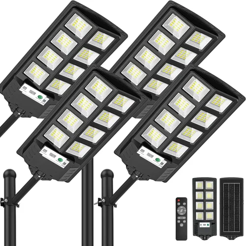 WYWNA Luces Solares para Exteriores, Luces Solares LED de 6000K para Exteriores Impermeables, Reflectores Solares para Exteriores con Sensor de