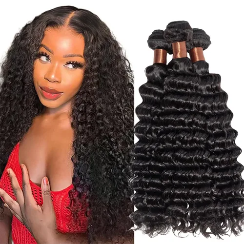 Miniatura 18 de Angie Queen 1 paquetes de cabello humano virgen sin procesar de 10 pulgadas, cabello humano ondulado y húmedo, cabello humano ondulado y natural