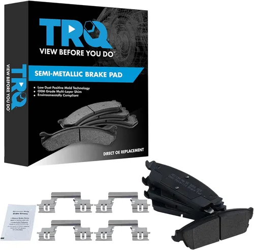 Miniatura 196 de TRQ Pastillas de freno delanteras semi metálicas compatibles con Ford Expedition 2018-2021 F-150 2018-2020 Lincoln Navigator 2018-2022
