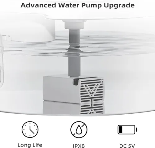 Miniatura 4 de JY-830 Bomba de agua sumergible universal para fuentes de mascotas Ultra silenciosa IPX8 impermeable Fácil de limpiar e instalar Baja