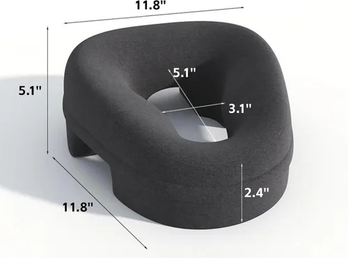 Miniatura 8 de Almohada ergonómica de espuma viscoelástica boca abajo para masaje, estómago durmiendo después de una cirugía ocular BBL con funda lavable