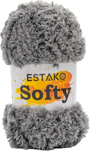 Miniatura 12 de Estako Softy 100% Poliéster Esponjoso Suave Grueso Peso #5 Hilado para Crochet y Tejido 3.52 oz (100 gr) 98 Yds (90 m) (9110 - Blanco)