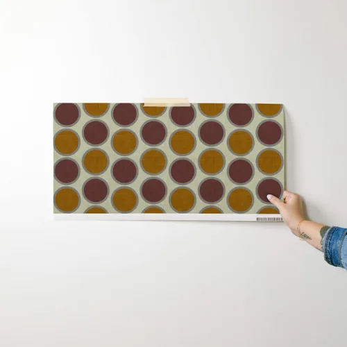 Miniatura 7 de Removable Wallpaper Swatch - Mod Circles Brown Dot Custom Pre-Pasted Wallpaper by Spoonflower