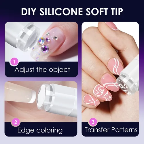 Miniatura 5 de Mini luz UV para uñas, luz UV de mano pequeña rosa portátil para uñas de gel, lámpara de curación flash recargable inalámbrica, lámpara de gel