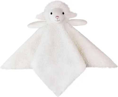Manta de seguridad suave de cordero blanco para bebé, manta de felpa con personaje de oveja, regalo de baby shower/cuarto de bebé, manta para
