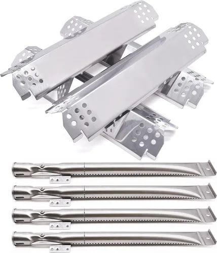 Piezas de repuesto para parrilla Nexgrill 720-0830H, paquete de 4 quemadores de parrilla y placas térmicas para parrillas de gas Home Depot Nexgrill
