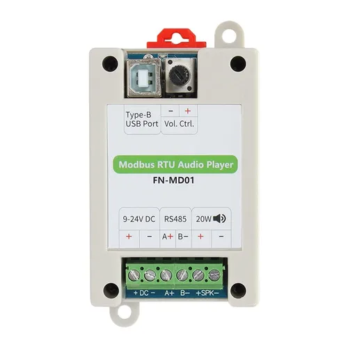 Miniatura 2 de FN-MD01 Modbus RTU Reproductor de audio con amplificador de 20 W