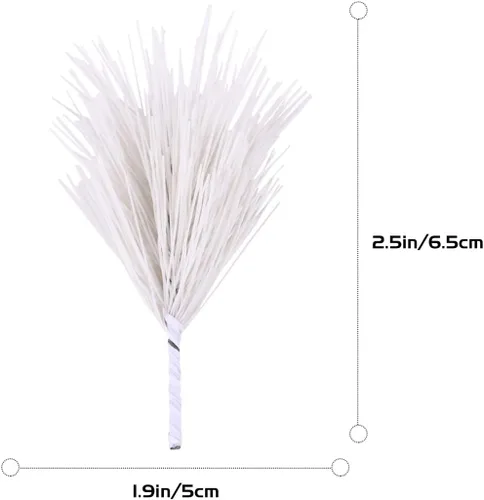 Miniatura 7 de PRETYZOOM 30 piezas de agujas de pino artificiales, ramas, adornos blancos para árbol de Navidad, púas de pino de Navidad, púas de vegetación