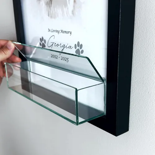 Miniatura 3 de Perfect Cases Marco conmemorativo para mascotas con pantalla de collar e impresión fotográfica de 8 x 10 pulgadas y grabado personalizado..