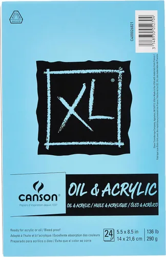 Miniatura 2 de Canson Serie XL Papel para Óleo y Acrílico, Bloc Plegable, 5.5x8.5 pulgadas, 24 Hojas (136lb/290g) - Papel de Artista para Adultos y Estudiantes