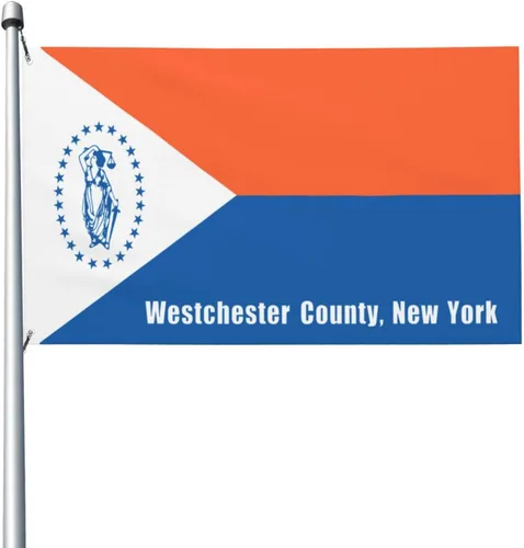 Bandera del condado de Westchester, bandera de Nueva York, 3 x 5 pies, poliéster duradero de doble cara, divertida pancarta decorativa para