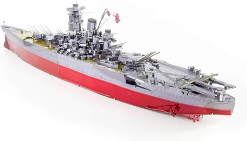 Miniatura 2 de Fascinations Metal Earth Premium Series Yamato Battleship 3D Kit de modelo de metal