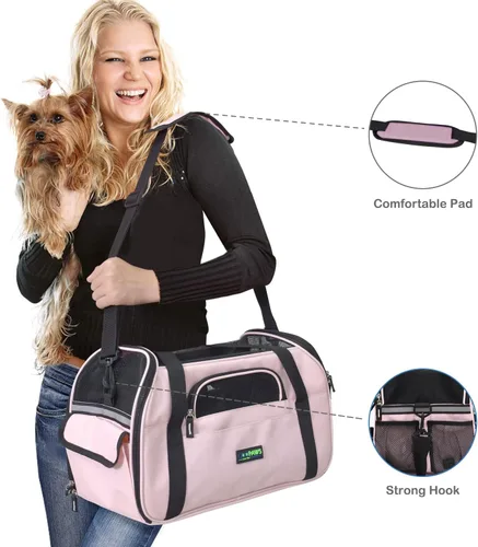 Miniatura 3 de JESPET Transportín de Lados Suaves para Mascotas para Perros Pequeños, Gatos, Cachorros, Transportadores de Gatos y Perros Aprobados por Aerolíneas