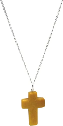 Miniatura 10 de GEMSCITE Colgante de cruz de piedras preciosas con cadena de 24 pulgadas + bolsa de cristal curativo de moda, hecho a mano, para hombres y mujeres