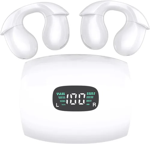 Miniatura 8 de Auriculares inalámbricos con clip de oreja abierta, Bluetooth 5.3, auriculares deportivos con micrófono integrado, auriculares estéreo de alta