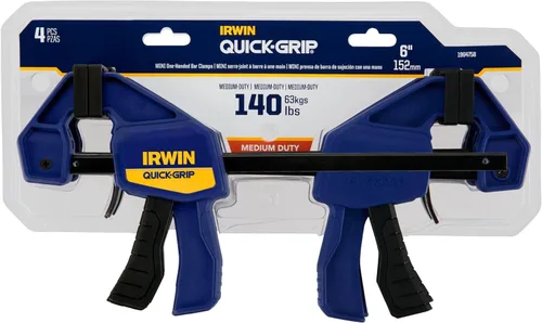 Miniatura 7 de IRWIN QUICK-GRIP 1964758 Abrazadera de mini barra para una mano, paquete de 4, 6