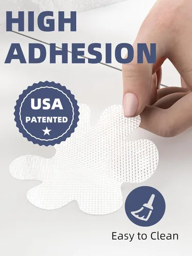 Miniatura 4 de Secopad - Adhesivos antideslizantes para bañeras, peldaños de seguridad para la ducha, apliques adhesivos con raspador premium (blanco)