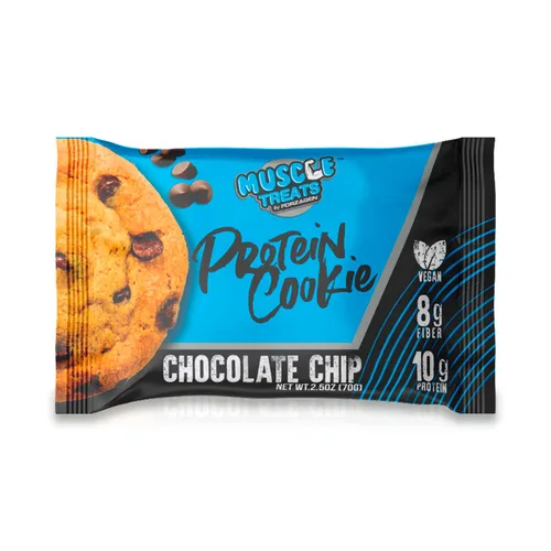 Miniatura 4 de Forzagen Muscle Treats - Galletas de proteína con 2 sabores disponibles, chispas de chocolate y chocolate de medianoche