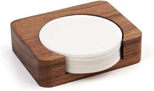 Miniatura 8 de watchget Soporte de filtro de papel espresso, contenedor de almacenamiento de filtro de café, dispensador de filtro de café compatible con filtros