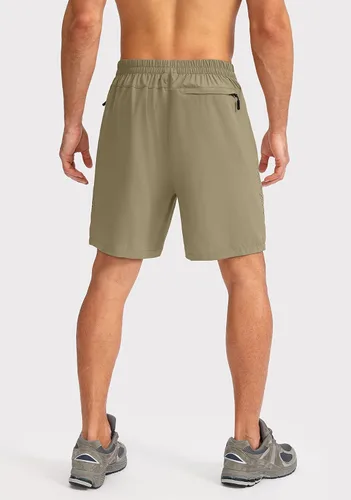 Miniatura 3 de Pudolla Pantalones cortos de senderismo para hombre, pantalones cortos de verano para viajes al aire libre para hombres con bolsillos con cremallera