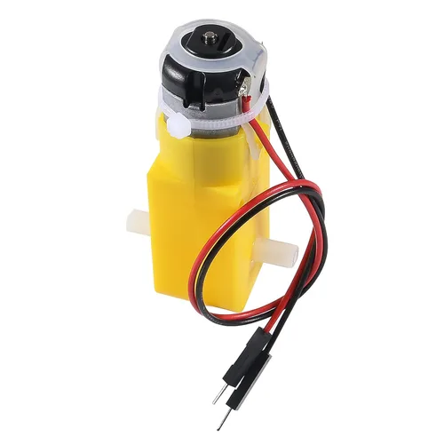 Miniatura 6 de ACEIRMC 8 unids TT DC Motor de caja de cambios de doble eje 3-6V Motor de engranajes 200RPM Ratio 1:48 Motor de eje con cable de 0.100 in