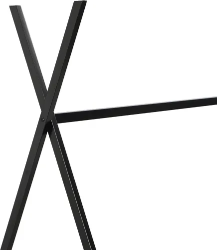 Miniatura 7 de SOFTSEA Marco de cama con plataforma de cama de piso doble con estructura triangular Negro