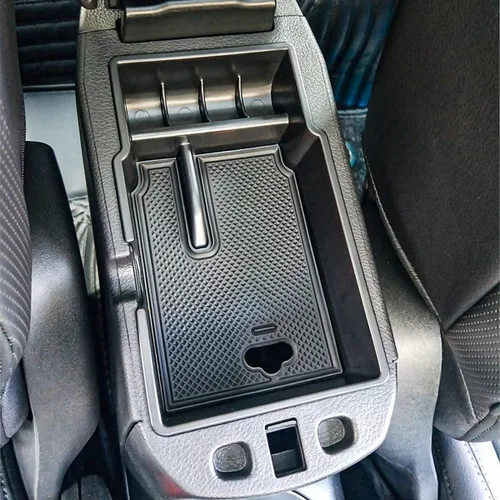 Miniatura 7 de EDBETOS Organizador de bandeja de consola central compatible con accesorios Jeep Renegade 2015-2019 2020 2021 2022 2023, caja de guantes de Negro