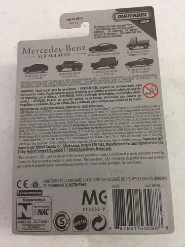 Miniatura 2 de Matchbox Mercedes-Benz SLR McLaren Satin Gold Mercedes-Benz Series 6/6 2018