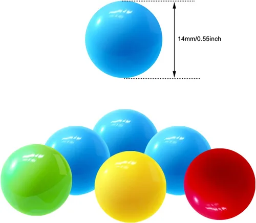 Miniatura 2 de Juego de 40 bolas de repuesto para canicas compatibles con hipopótamos hambrientos hambrientos (4 colores)