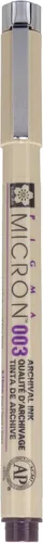 Miniatura 2 de SAKURA Pigma Micron Fineliner - 003 Black - Tinta impermeable de 0.006 in