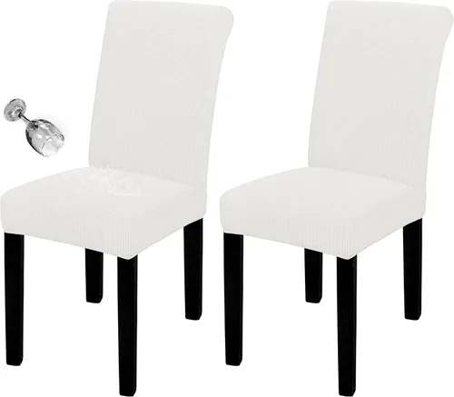 Miniatura 84 de Easy-Going - Juego de 2 fundas para sillas de comedor 100% impermeables, de tela Jacquard elástica, fundas protectoras removibles y lavables