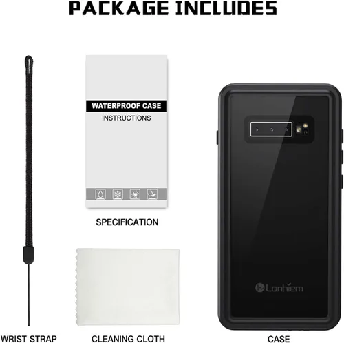 Miniatura 9 de Lanhiem Funda para Samsung Galaxy S10+ Plus, IP68 impermeable a prueba de polvo con protector de pantalla integrado, carcasa protectora resistente a