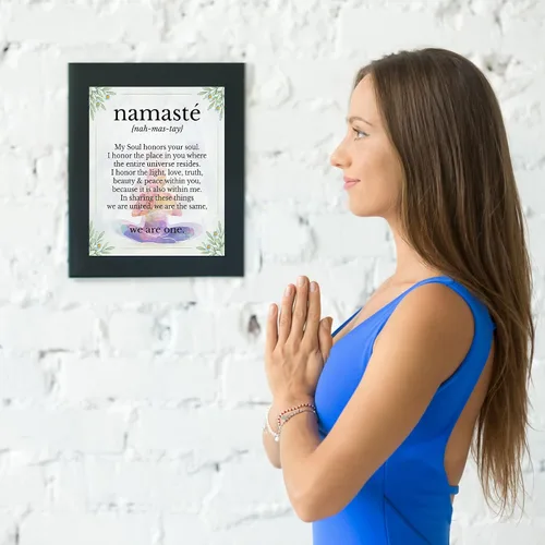 Miniatura 5 de We Are One - Decoración de pared inspiradora, flores y Namaste, impresión inspiradora de yoga para pared, es una foto motivacional con citas