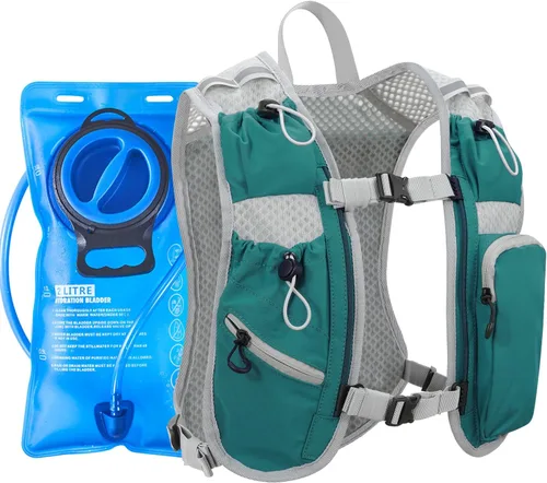Miniatura 13 de Chaleco de correr para mujeres y hombres, mochila de hidratación para correr, chaleco para corredores, chaleco de hidratación, con soporte frontal