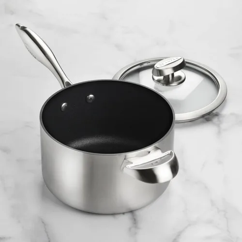 Miniatura 7 de Scanpan CX+ - Cacerola antiadherente Stratanium Plus de 4 cuartos de galón, acero inoxidable de 5 capas