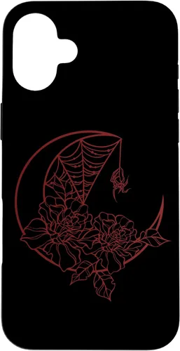 Miniatura 22 de Goth Y2K Alt Fairy Grunge Emo Flower Rose Web Spider Moon Case for iPhone 17