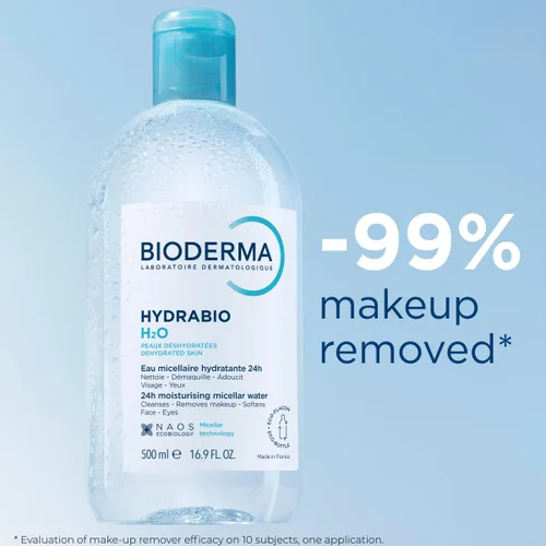 Miniatura 4 de Bioderma - Agua micelar Hydrabio H2O - Limpiador facial y desmaquillante - Agua limpiadora micelar para pieles sensibles deshidratadas